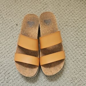 Reef Tan Platform Sandals
